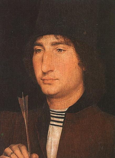 Hans Memling Portrait of a Man with an Arrow oil painting image